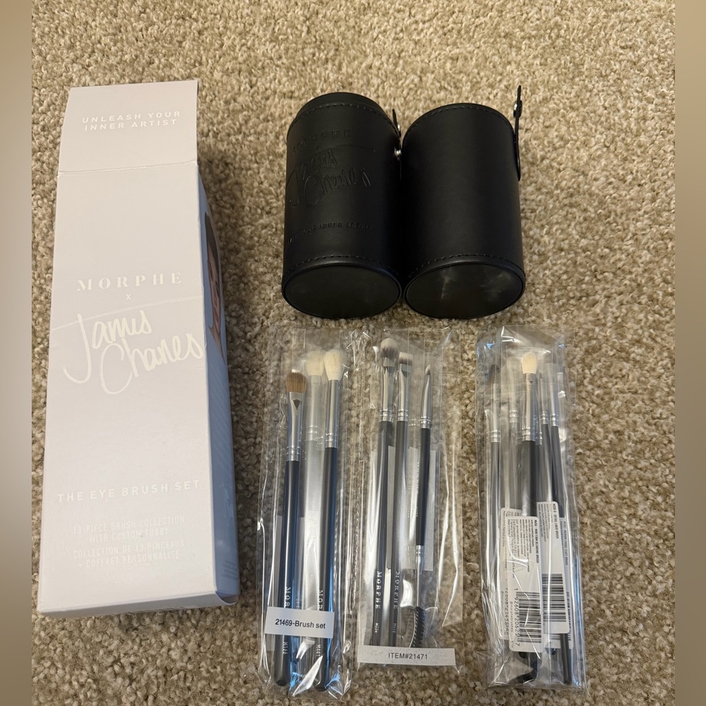 Morphe Eye Brush Set with Black Brush Holders